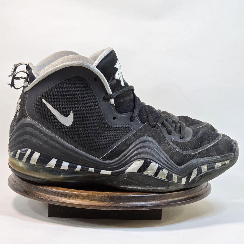 Nike‎ Air Penny 2 Shoes Mens Size 8.5 Black Silver Heaven Cent The Storm Is Over